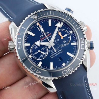 Replica Omega Seamaster 600m SS Blue Rubber Strap Watch - Swiss 9300 Movement
